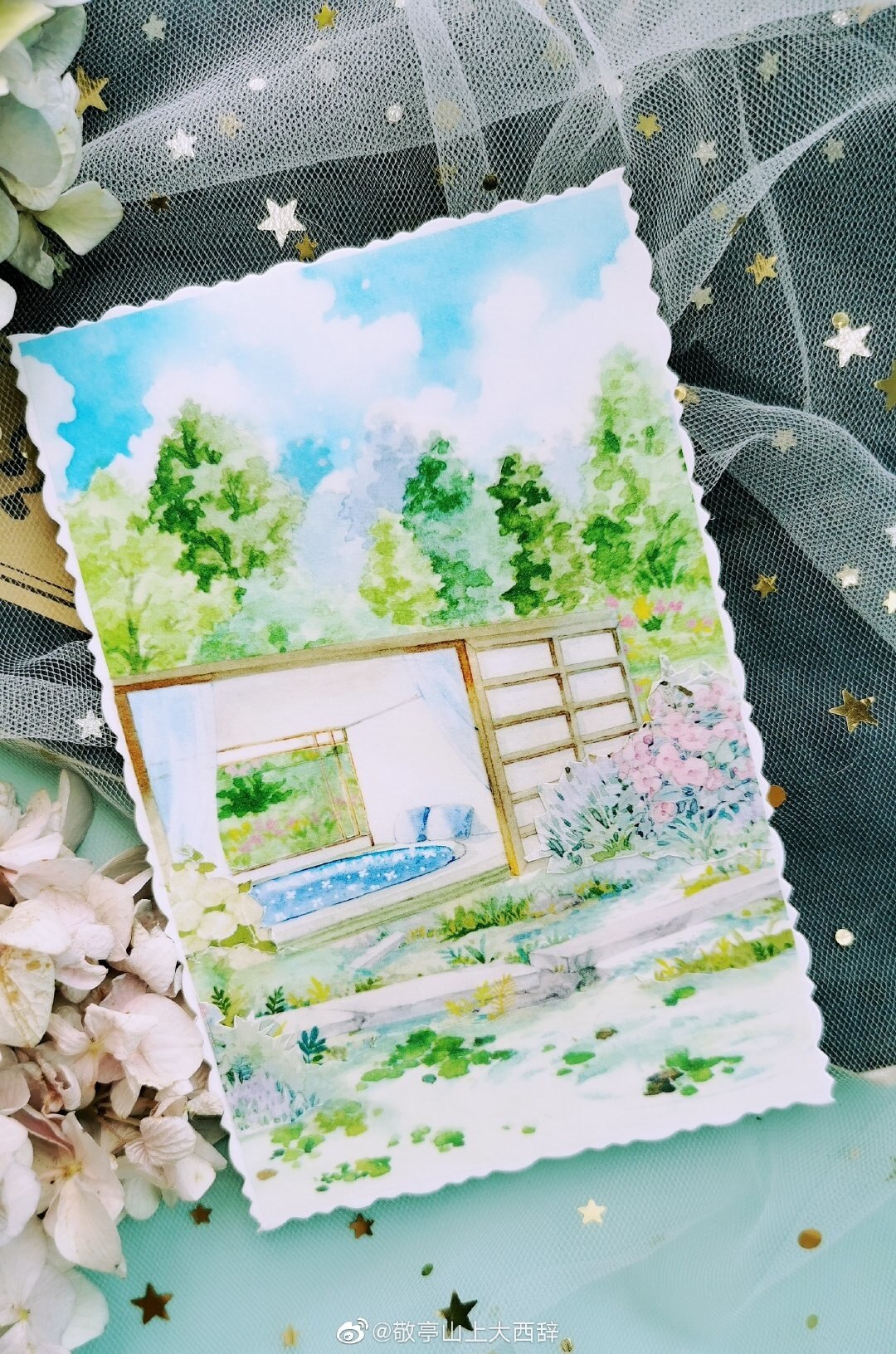 5 Meter Roll Luisteren Wind, Land Washi Landschapsarchitectuur, Binnenplaats Landschap, Oude Stijl