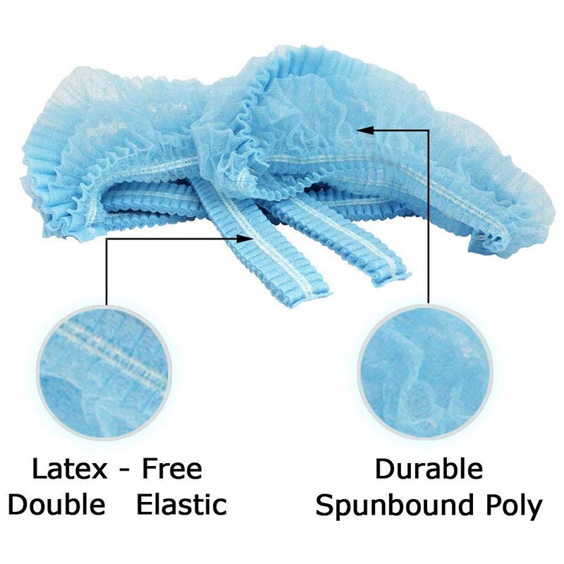 100 PCS-21 Inch- Disposable Hairnets Cap Hair Nets Hair Covers Head Caps Hair Cover Net Bonnets for Food Service,Kitchen,Cooking