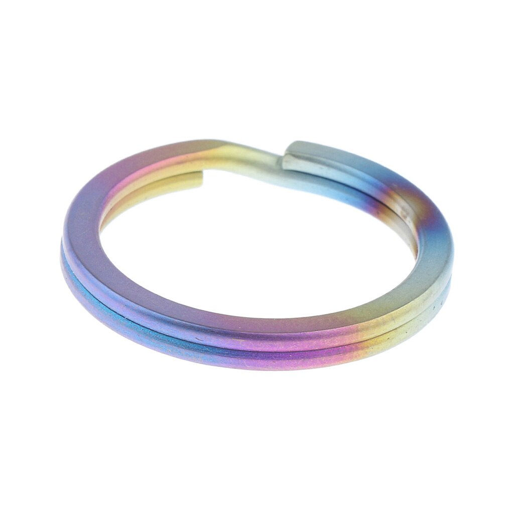 Titanium Key Ring Pocket Tool Mini Split Keychain Circle Clip Round Keychain Carabiner: Colorful 25mm