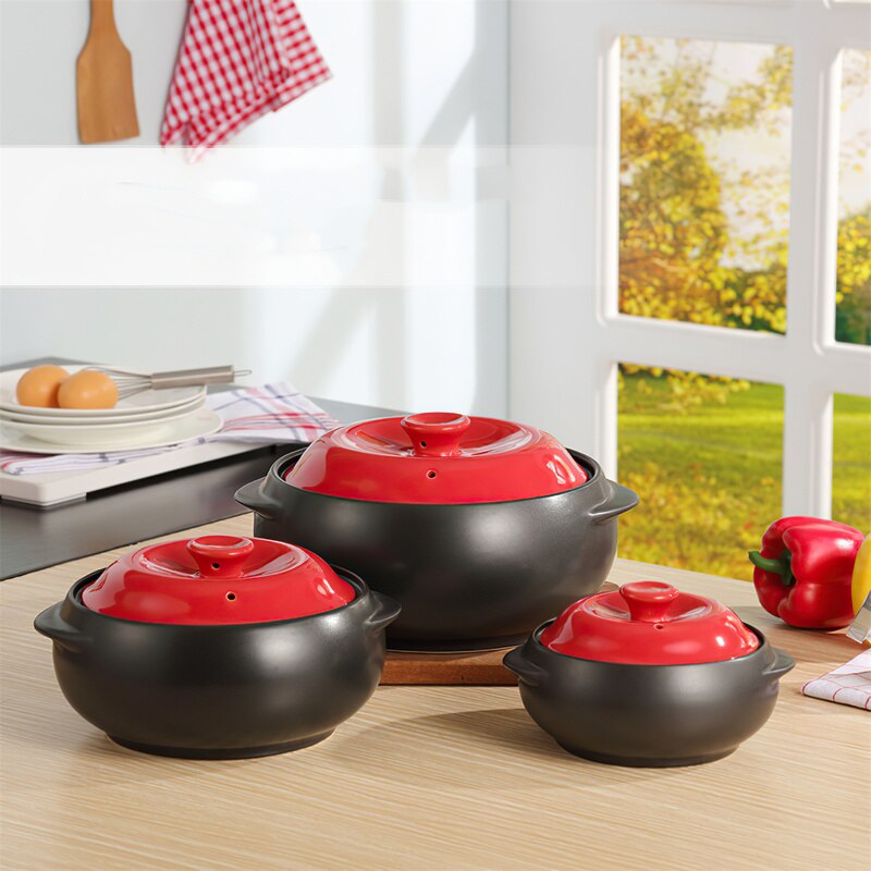 Casserole en céramique avec couvercle jaune, ustensile de cuisine domestique, 0,5 l