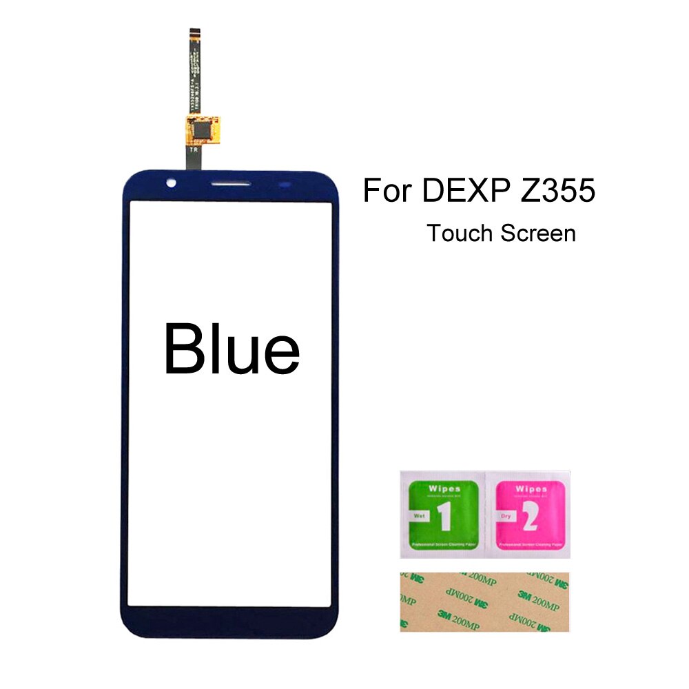 Touch Screen Panel Für DEXP BL150 BS650 Z355 Z455 Touchscreen Digitizer Glas Panel Sensor Front Glas Montage Teile: Z355 Blue