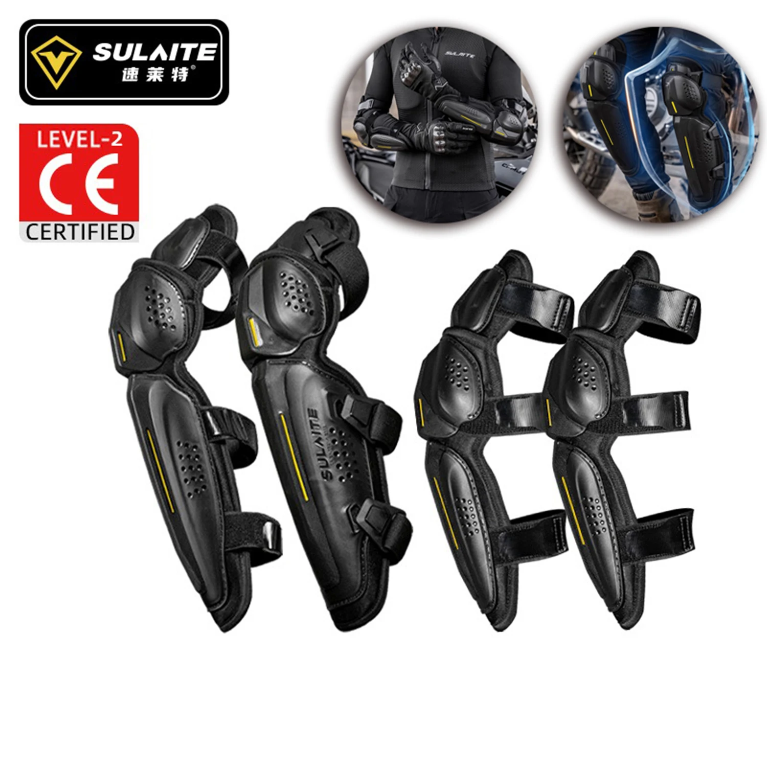 Protezioni per ginocchia e paralenti per moto CE livello 2 per uomo Powersports Equipaggiamento protettivo per motocross/corse/dirt bike