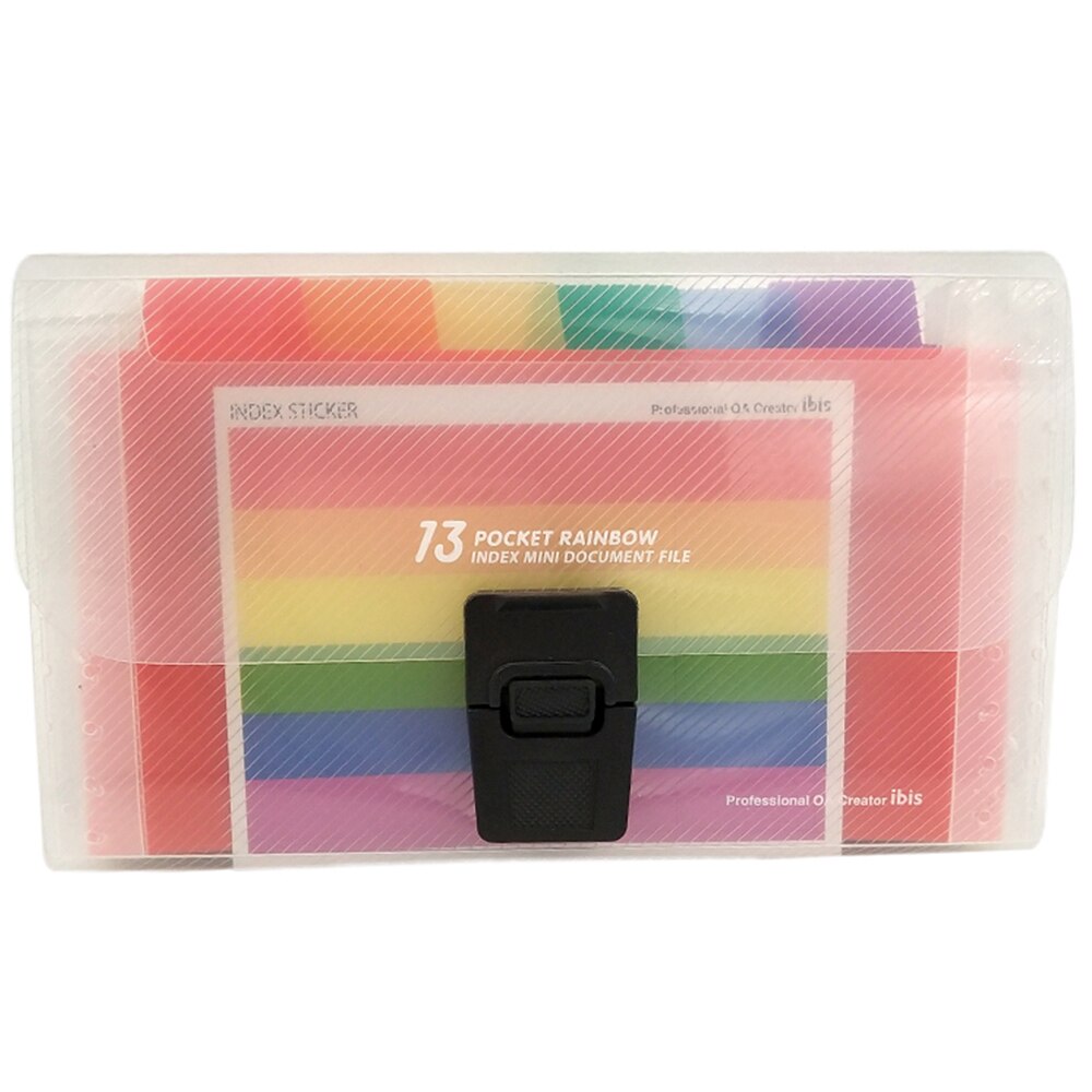 Multi-layer Data Storage Box - Hanging Folder - Letter Size A4 Plastic File Bag 13 pocket portable Expanding Wallet For Office