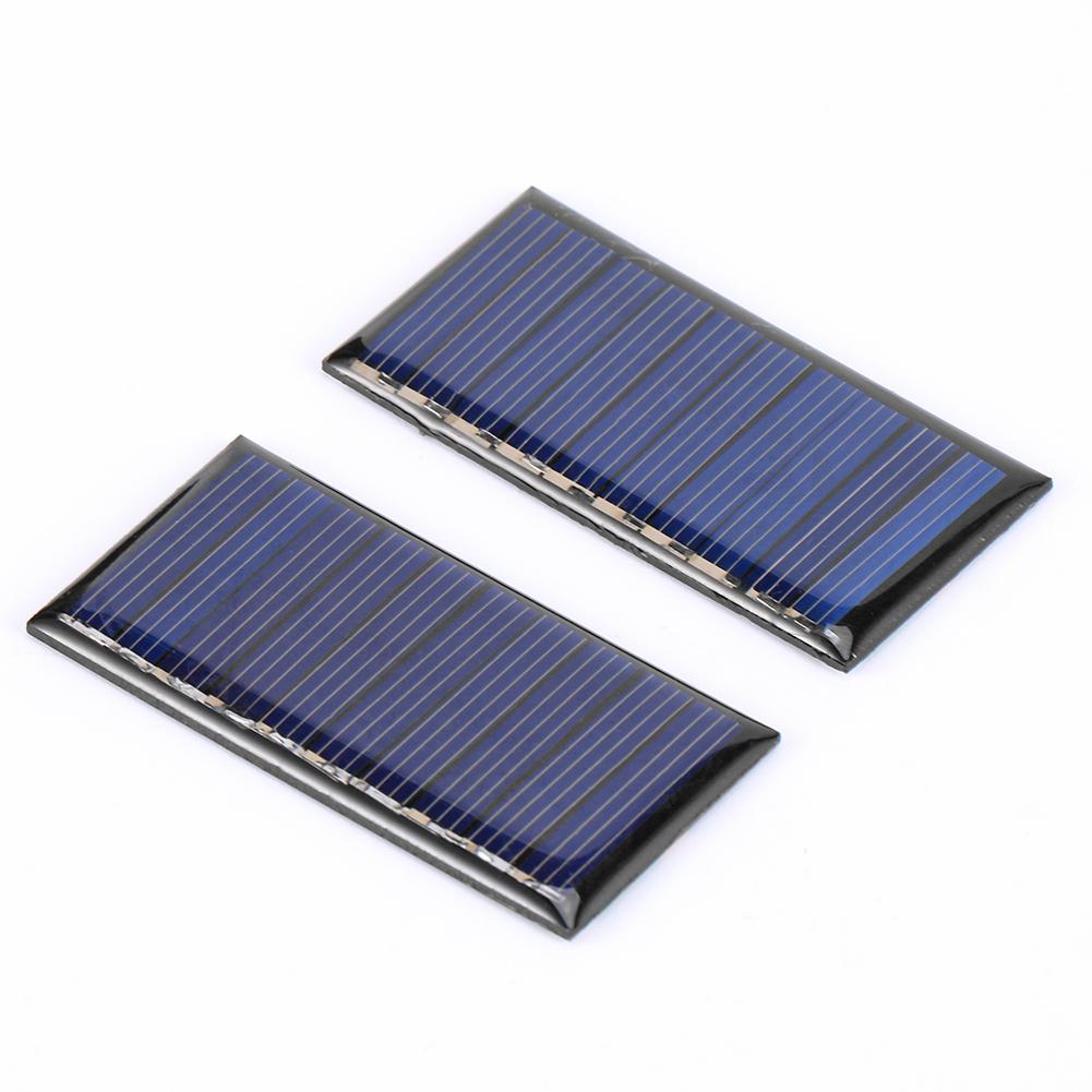 Mini panneau solaire en PET 5V 60ma, cellule solaire polycristallin, panneau photovoltaïque pour chargeur de batterie 3.6V, jouet bricolage LED 2 pièces