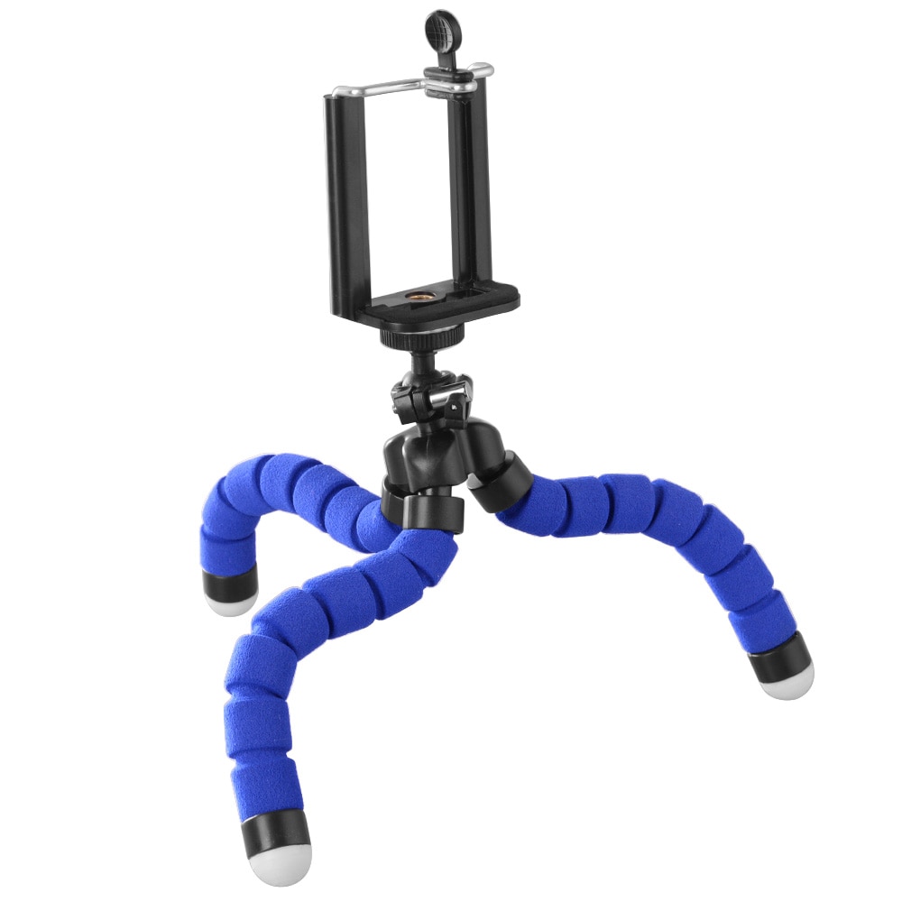 Octopus Flexible Tripod Mobile Phone Holder Bracket for iPhone iPad Camera Monopod Selfie Support Mobile Phone Holder Stand: Dark Blue