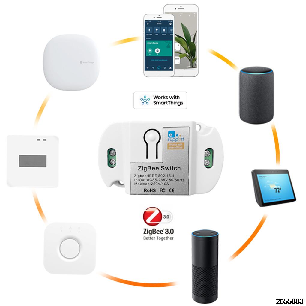 Ewelink schaltersteuerung zigbee licht ventilator deckenlampenmodul handy-app sprachsteuerung warmwasserbereiter last  ac 85-265v