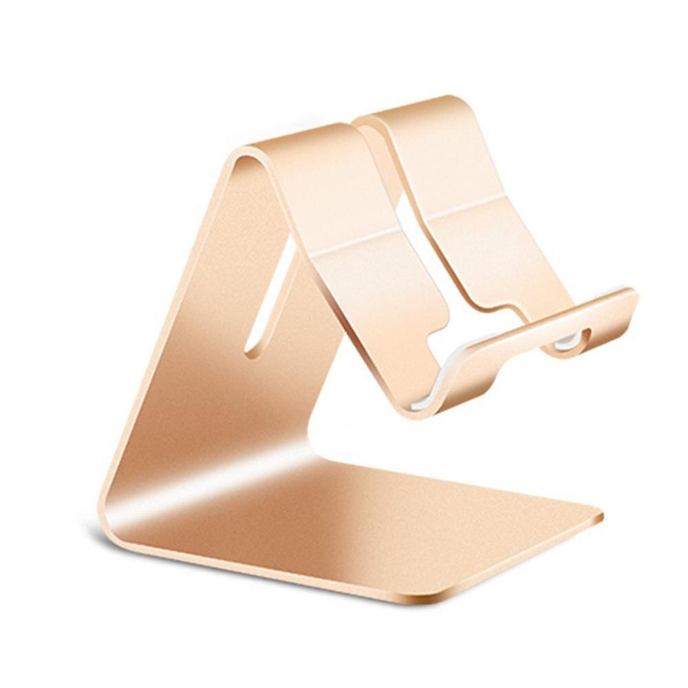 Suporte universal do telefone celular da liga de alumínio para o suporte do desktop do telefone do telefone para o ipad samsung iphone xiaomi suporte do telefone móvel: Ouro / Dourado