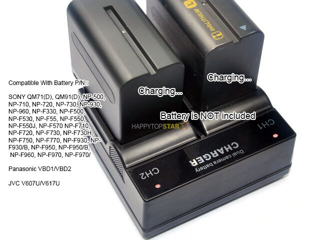 Dual Doppel Kanal Digital Batterie Ladegerät für Sony NP-F970 F570 F960 NP-F730H NP-F750 NP-F770 FP/FH/FH + /QM/F Serie Batterie