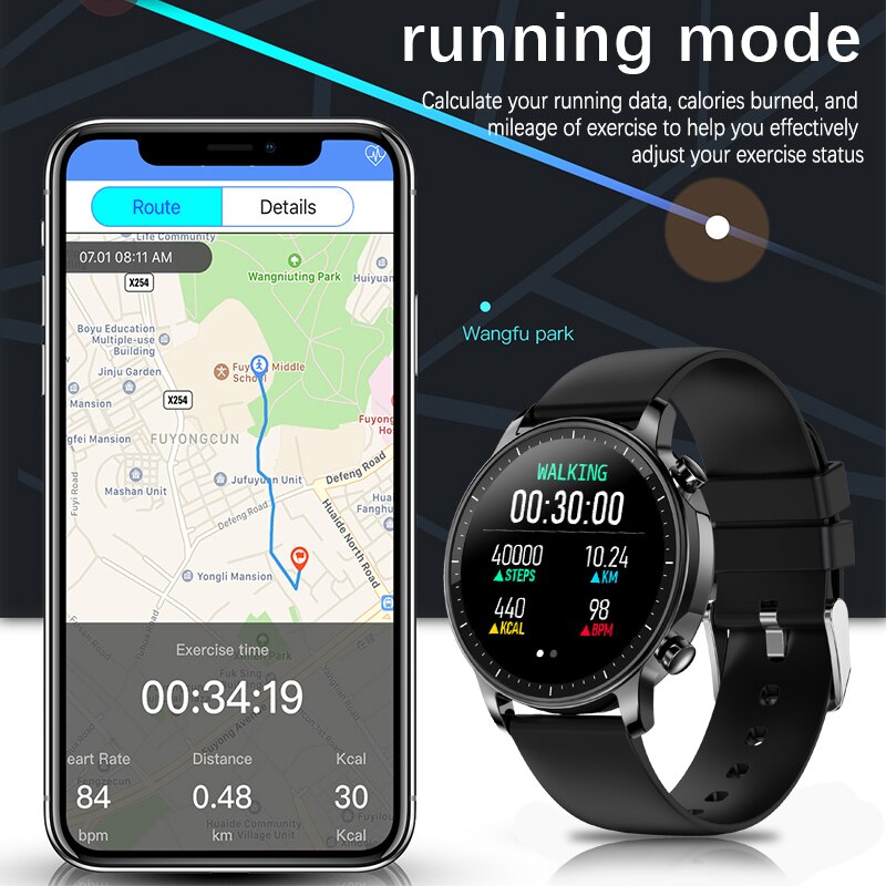 Smart Watch IP67 Waterproof 1.3 Full Touch Screen Sports Smart Watch Ladies Heart Rate Fitness Tracker Men Smart Watch