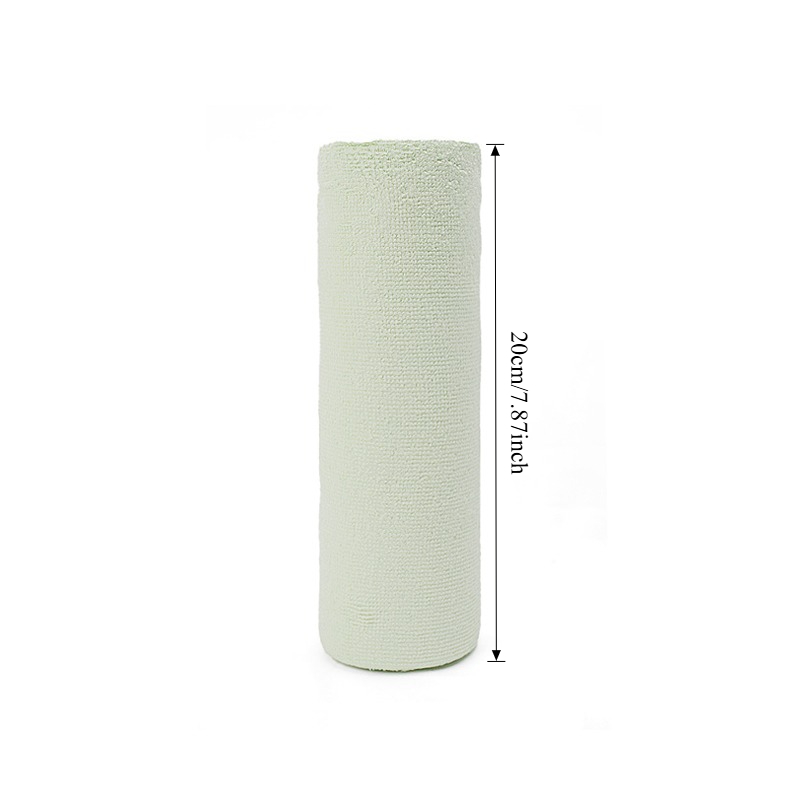 Reusable Cleaning Wipe Household Kitchen Cloth Microfiber Towel Rolls Dish Rags Wash Paper Towel Replacement 1 Roll of 20 Sheets: Brown