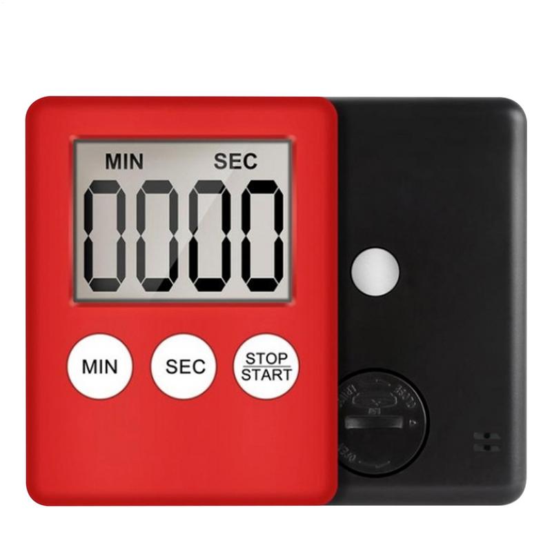 Temporizador de cocina con pantalla Digital LCD súper fino, reloj cuadrado con alarma de cuenta atrás para cocina, cronómetro para dormir, temporizador,