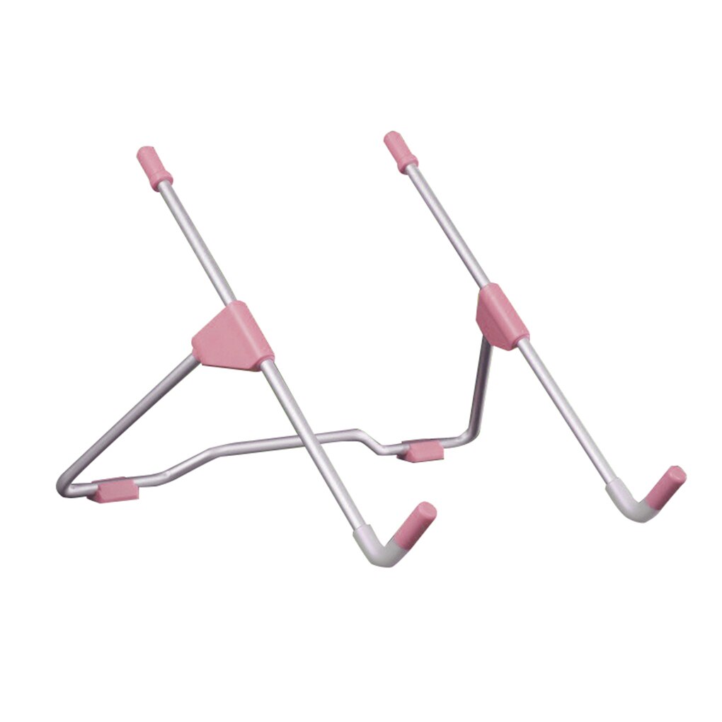 Foldable Laptop Stand Holder Bracket Universal Holder 10-17" Notebook Tablet PC Holder Aluminum Stand Laptop Accessories: Pink