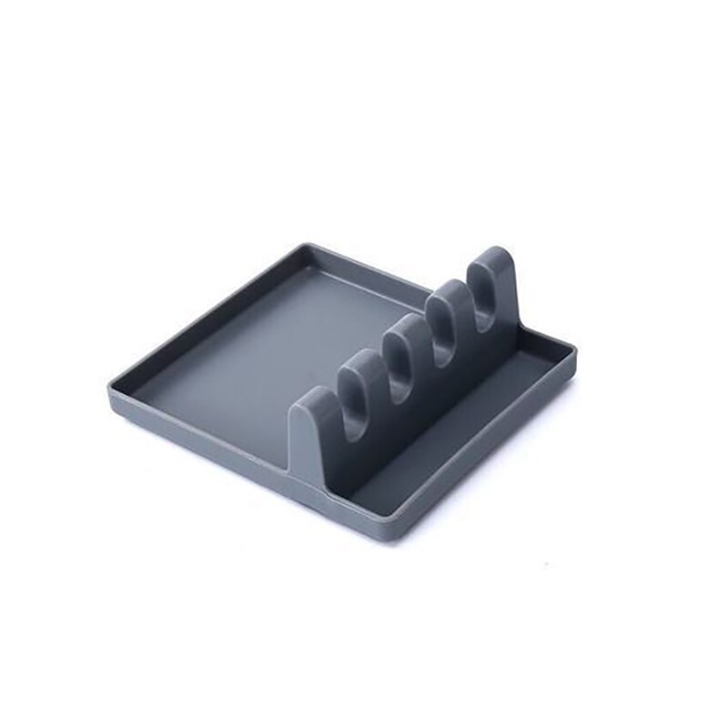 Silikonesked padmultifunktionelt silikone hvilemåtte ske spatel placeringsplade putepude køkkengrej cocina venta caliente: Lysegrå