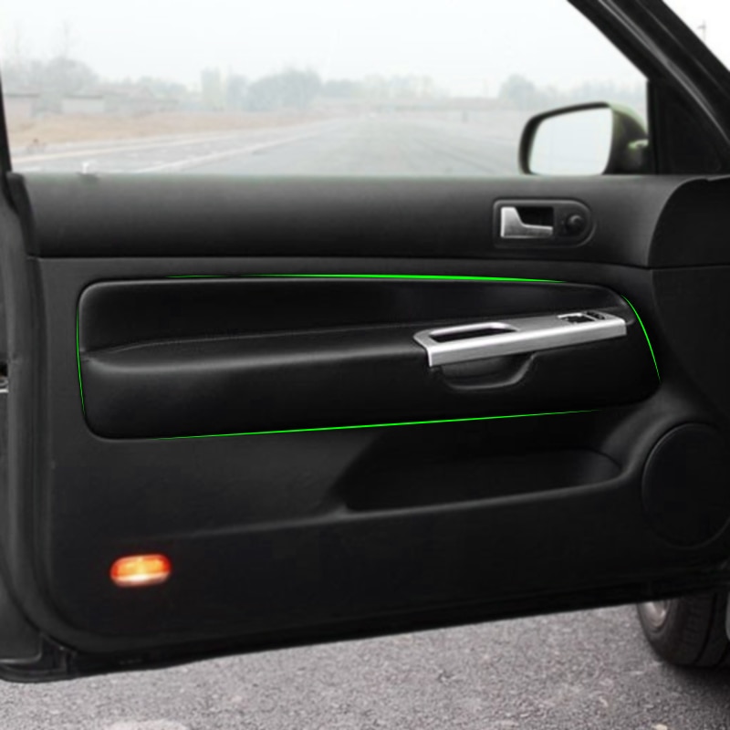 Sólo para 3 puertas de cuero de microfibra de coche, cubierta de Panel de reposabrazos, pegatina embellecedora para VW Golf 4 MK4 Jetta 1998 - 2005