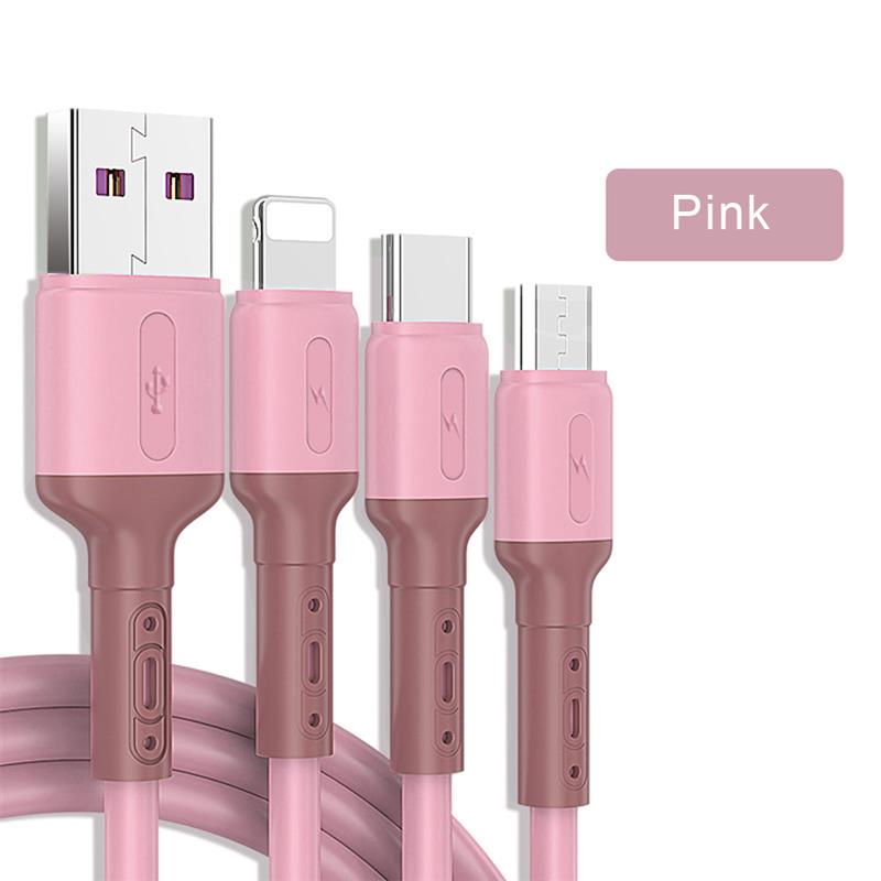 3 in type  c 8- 1 micro-usb-kabel voor iphone 11 xr 8 x 7 6 6s plus ios 10 9 8 samsung nokia usb-snellaadkabels: Pk