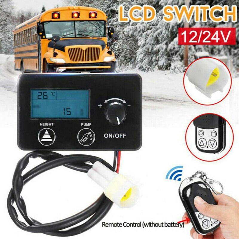 12V/24V Lcd Monitor Car Air Heater Switch Track Parking Heater Remote Controller