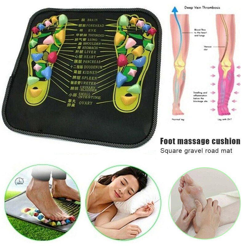 Acupressuur Mat Pad Massager Reflexologie Walk Stone Voet Lopen Massage Mat P9