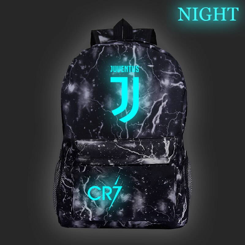 Cristiano Ronaldo CR7 Luminous Backpack Students Boys Girls Bags Schoolbag Teens Daily Rucksack for Kids Teens: 8