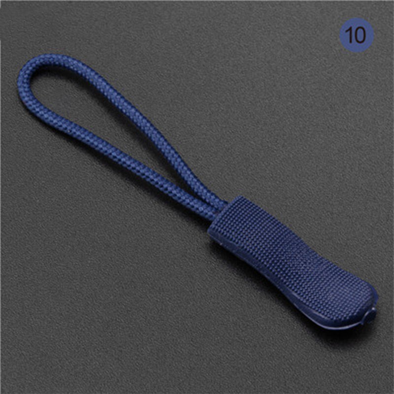 Tirette de fermeture à glissière, 10 pièces, cordon de fermeture à glissière, ajustement d&#39;extrémité, tête de fermeture à glissière de remplacement, Clip de fixation de boucle, valise vêtements, accessoires de couture à domicile: blue