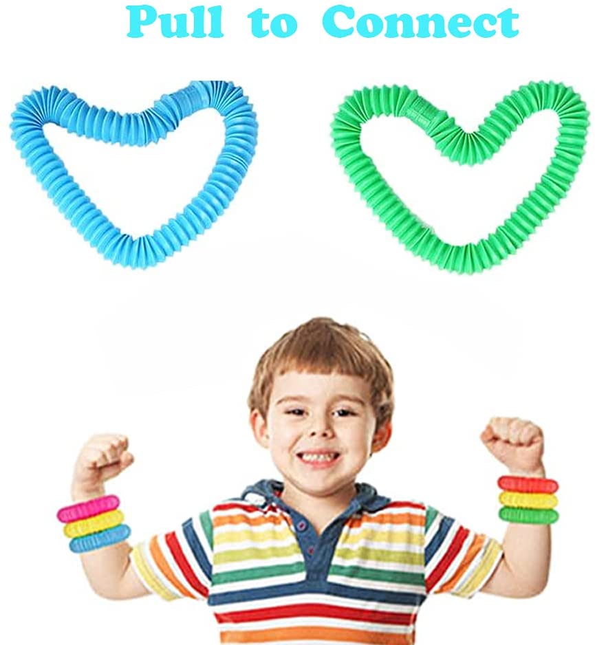 8Pack Grote Pop Tubes Fidget Speelgoed Zintuiglijk Speelgoed voor Stress Angst Relief voor Kinderen Volwassenen Leren Speelgoed Peuters Stretch Tube