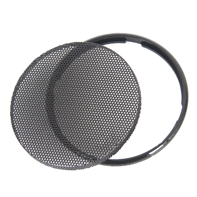 Rejilla negra para altavoces de coche, cubierta protectora de bocina redonda de malla, carcasa circular, red decorativa, bricolaje, 1/2/3/4/5/6 pulgadas, W91A