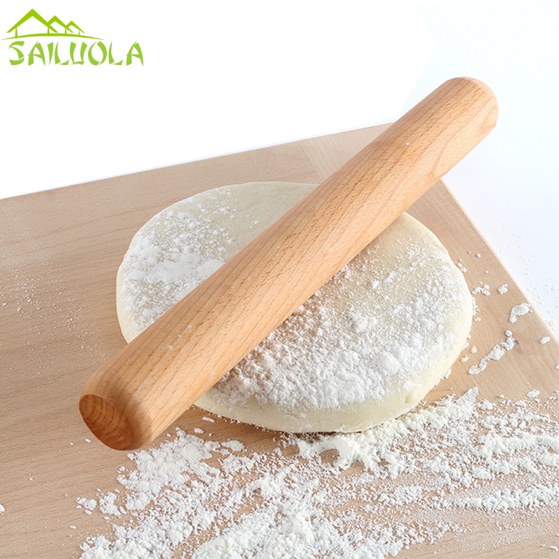 Rouleau à pâtisserie en bois de hêtre massif | 4 tailles, rouleaux de pâte pour décoration, outils de cuisson de cuisine