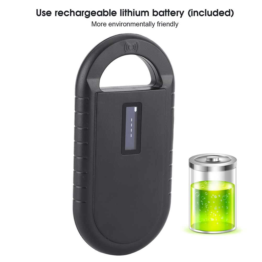 Animal Pet ID Chip Digital Scanner Pet Certificate USB RFID Dog Cat Handheld Identification Tag Card Reader Chip Transponder