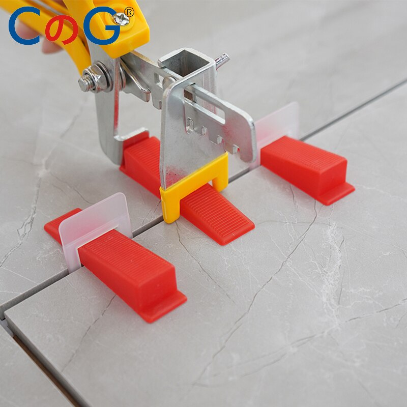 301pcs Floor Spacer Tile Leveling System Spacer 1mm Clips For Tiling Flooring Tools 200 Pieces Clips + 100 Pcs Wedges + Pliers