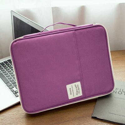 Multi-functional A4 Document Bags Filing Pouch Portable Waterproof Oxford Cloth Organized Tote For Notebooks Pens Computer Stuff: C Purple