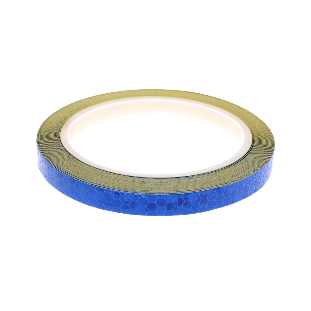 8m x 1cm Leuchtstoff Fahrrad Reflektierende Aufkleber Radfahren Band Reflektor Mtb Fahrrad Klebeband Sicherheit Fahrrad Rad Dekor: Blau