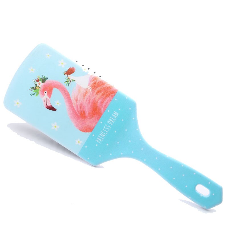 Cartoon Print Hair Detangler Comb Haircare Massage Scalp Airbag Hair Styling Tool Soft Comb Teeth Hair Brush Barber Accessories: SkyBlue