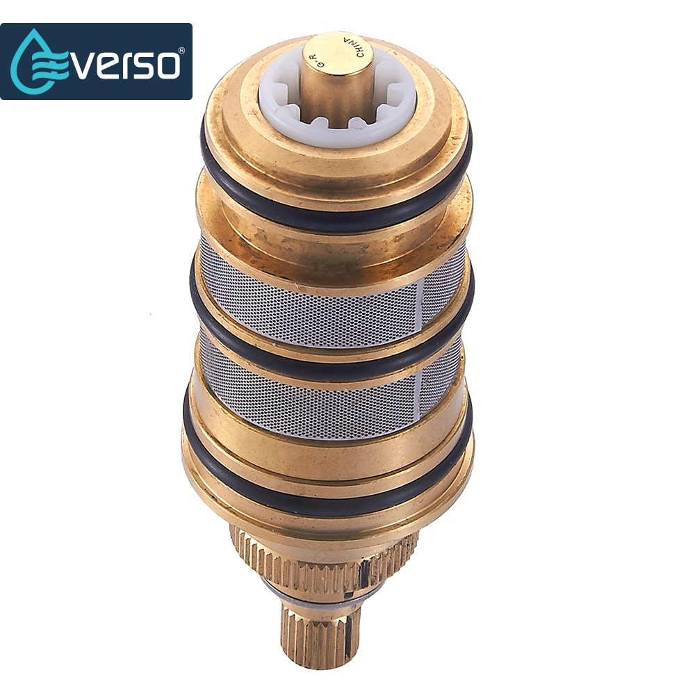 EVERSO Thermostatic valve spool copper faucet cartridge bath mixer tap shower mixing valve Adjust the Mixing Water Temperature