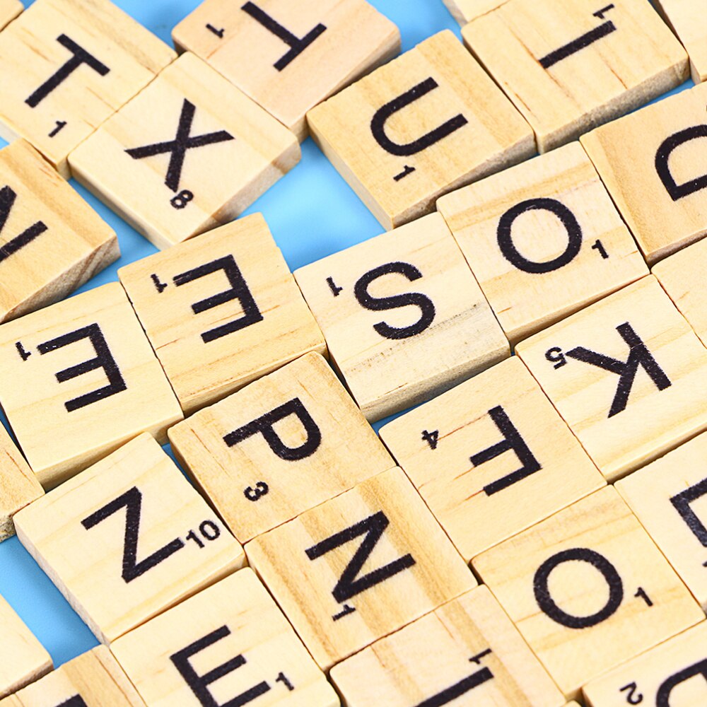 200PCS 26 English Alphabet Wooden Blocks Festival Early Education Game Letters Blocks