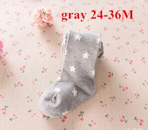 Dziewczynek rajstopy noworodka rajstopy dziecięce miękka bawełniana obcisłe pończochy dziecięce gwiazda niemowlę małe dziewczynki ubrania 2018: szary 24 to 36M