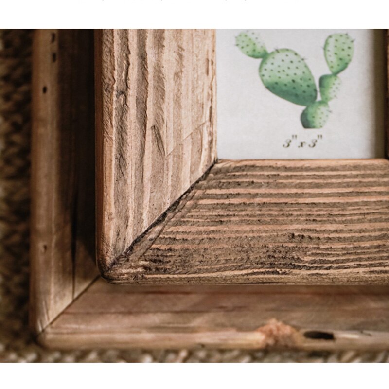 Rustikalen Retro Stil Foto Rahmen Für Tabletop Home Dekoration, Handarbeit mit Natürlichen Braun Kiefer Holz Bilderrahmen
