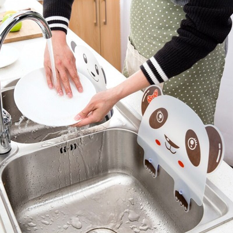 Anti-stänk vatten baffelbräda vattenvakt stänk kökssuger diskbänk verktyg söt panda myding