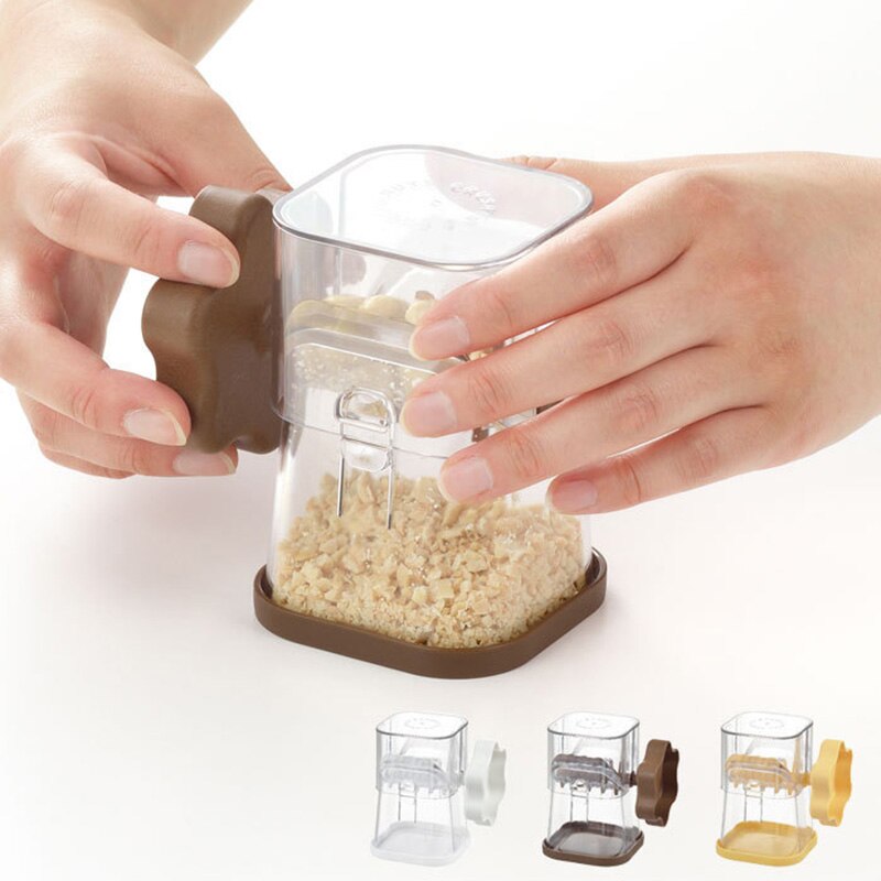 Manual Nut Grinder Portable Dried Fruit Crusher Hand Peanut Masher Walnut Chocolate Chopper With Cover Kitchen Tool Accessories