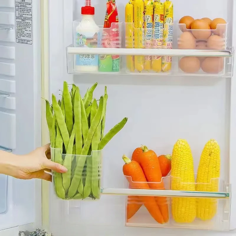 Caja de almacenamiento para refrigerador, organizador de alimentos frescos, almacenamiento en frío, verduras, frutas, especias, contenedor de alimentos, cajas de cocina para el hogar