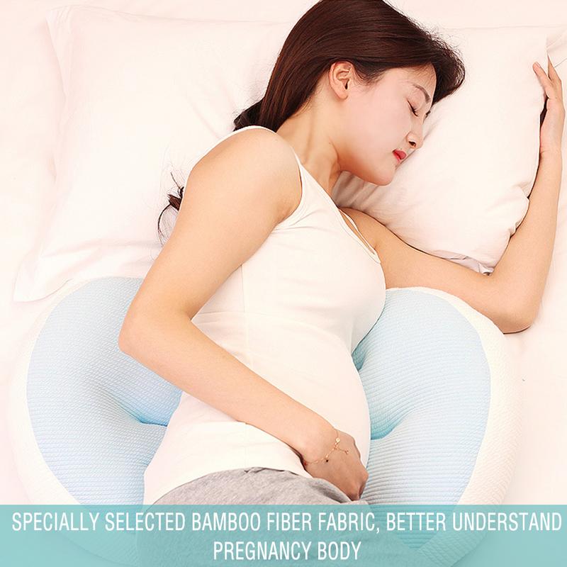 Gravide kvinder pude talje side søvn pude mave løft u-formet pude multifunktion puder graviditet side sovekabine