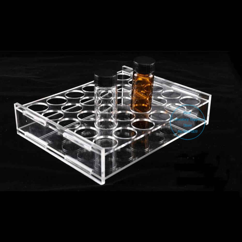 1pcs Clear Organic glass 3ml to 60ml sample bottle holder perspex Chromatographic sample bottle Rack For School Lab