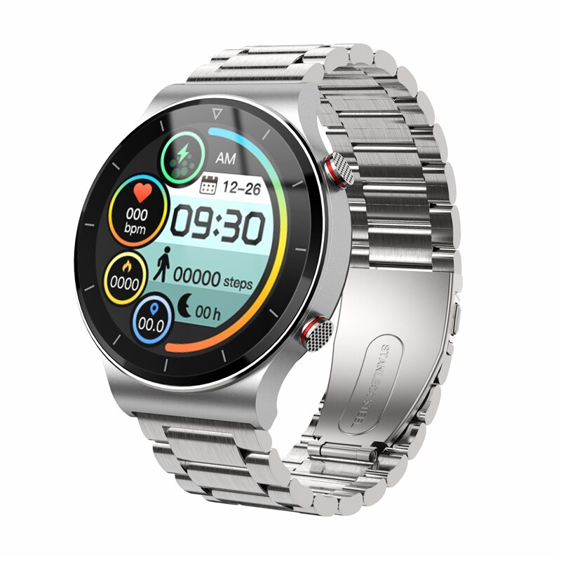 Montre connectée i19, Bracelet de sport, Fitness, étanche IP67, 1,3 pouces, Bluetooth, appel téléphonique, connexion TWS, casque, lecture de musique MP3: Gray metal