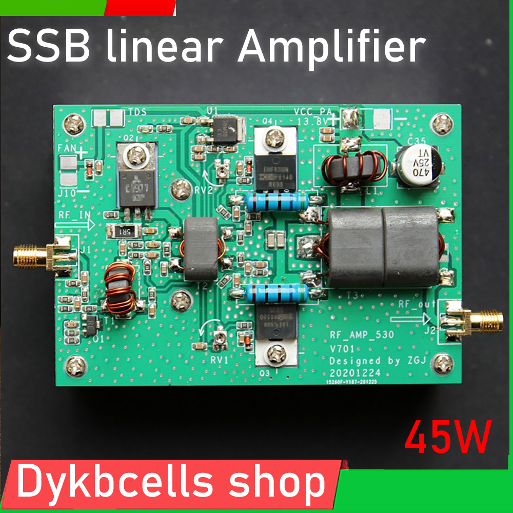 3-28 Mhz 45 W Ssb AM Linear Power Verstärker Kurzwelle CW FM RF Power Verstärker FÜR Transceiver HF radio HAM 13,56 M RFID Signal
