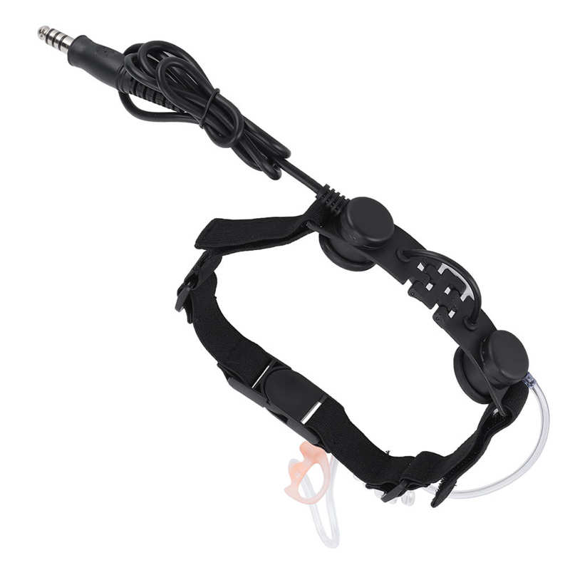 Laringofono gola microfono laringofono auricolare con tubo acustico ad aria trasparente auricolare per esterno auricolare per gola