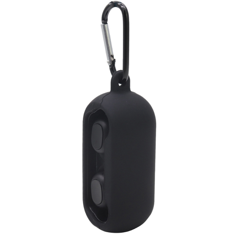 Siliconen hoesje vervanging voor soundpeats truefree, volledig zacht en flexibel, krasbestendig en schokbestendig siliconen hoesje: Zwart