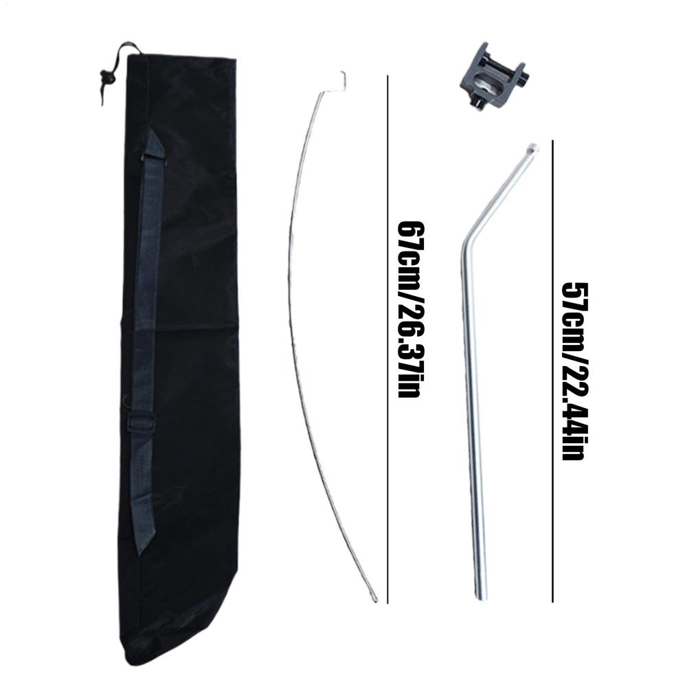 Camping Tabletop Light Stand Aluminum Alloy Curved Light Stand Portable Picnic Light Pole Lighting Rack desktop light stand: Silver