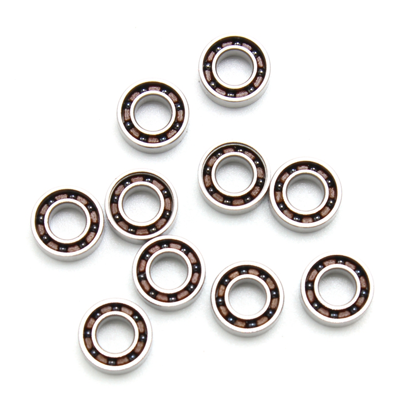 10Pcs Universal Dental Bearing High Speed Air Turbine Handpiece Steel Ceramic Balls Bearings Dentista Lab Accessories: Brown