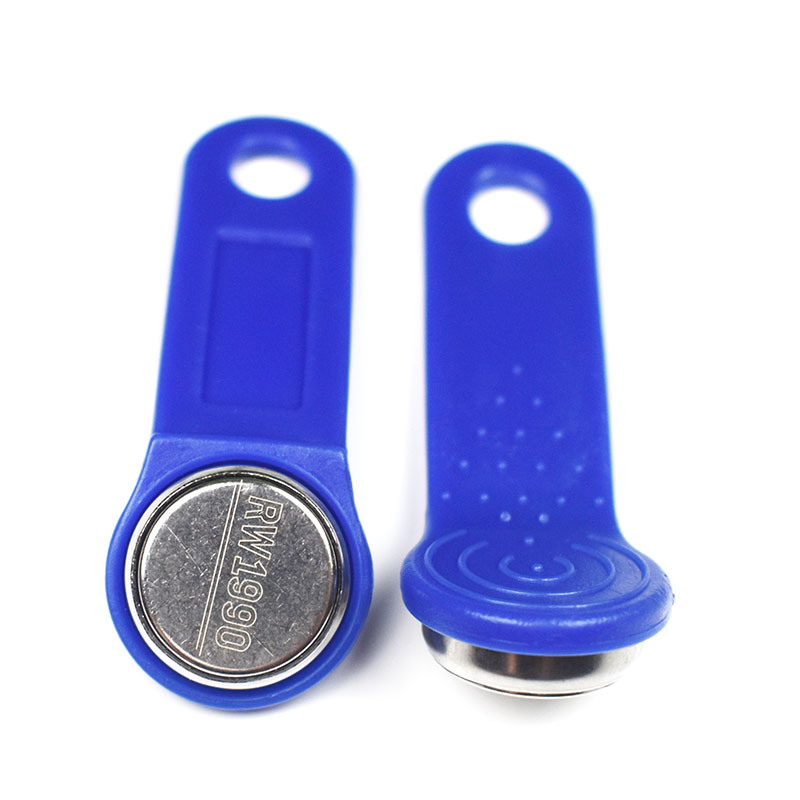 5pcs/Lot Rewritable RFID Touch Memory Key, RW1990 IButton,Copy Card, Sauna Key: Blue
