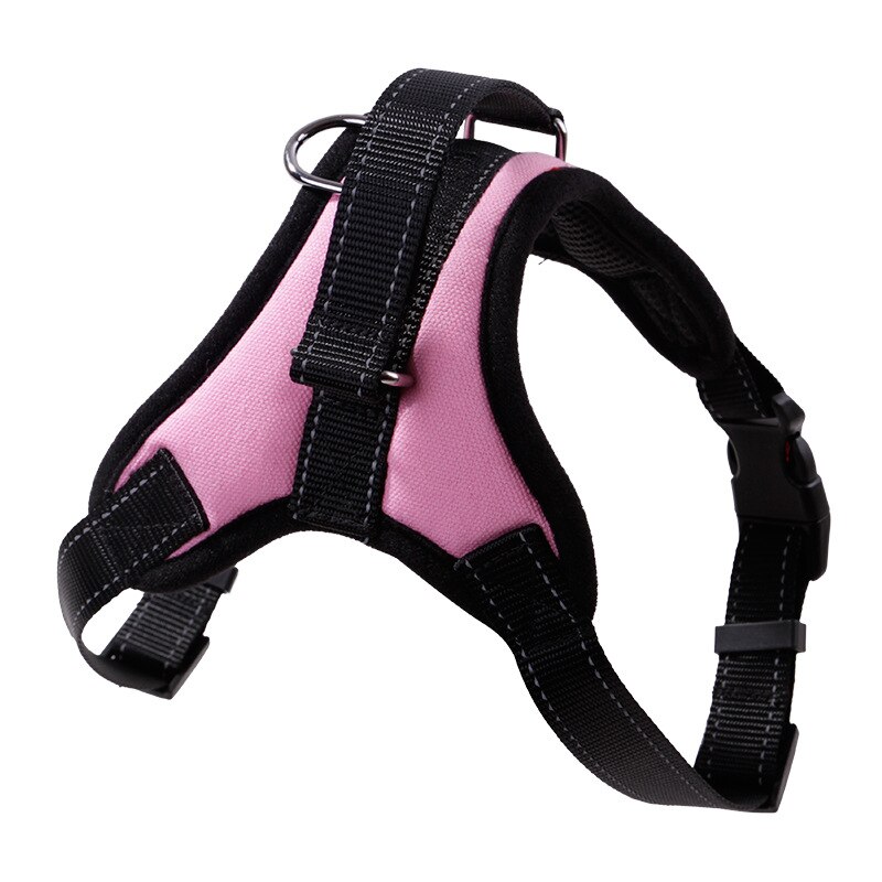 Huisdieren Hond Harnas Vest Reflecterende Tape Ademend Mesh Huisdier Honden Leash Harness Accessoires XJS789: Pink / L