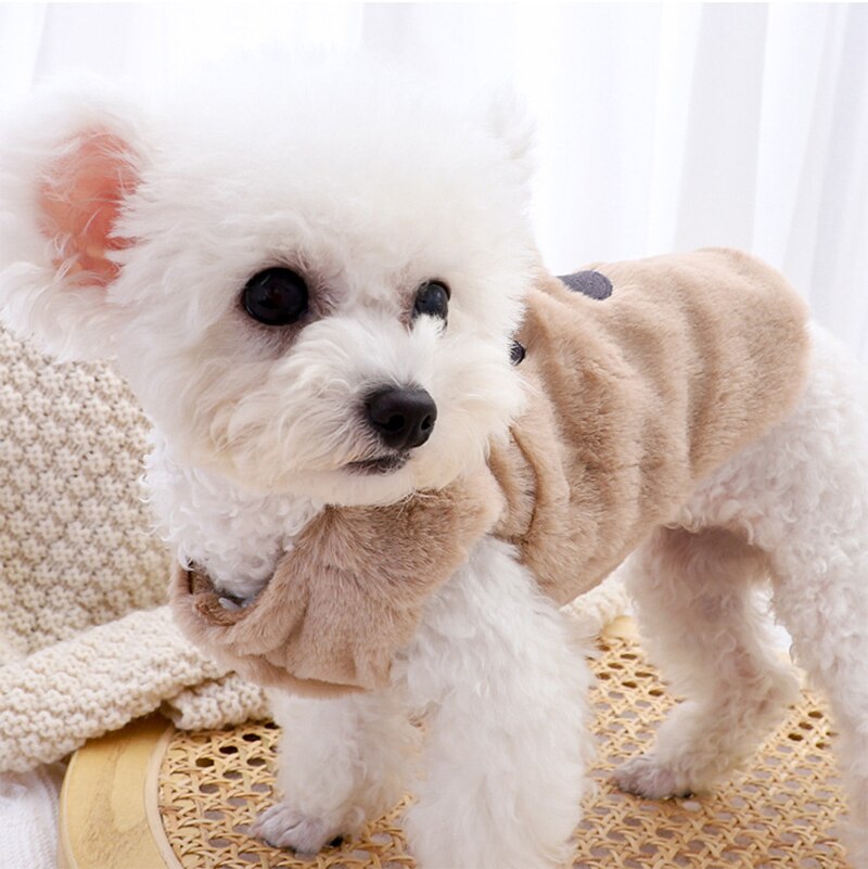 Zimowy pies ciepły sweter pluszowe zwierzę domowe ubrania dla małych psów dwunożny bawełna odzież dla zwierząt dla Chihuahua Puppy kostium kota płaszcz