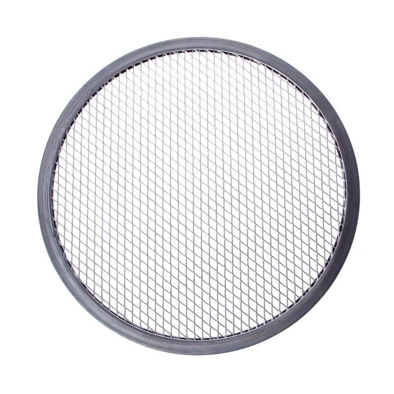 Aluminiumnet grillpizza skærm rundt bageplade netto køkkenredskaber ovne kit  y5le